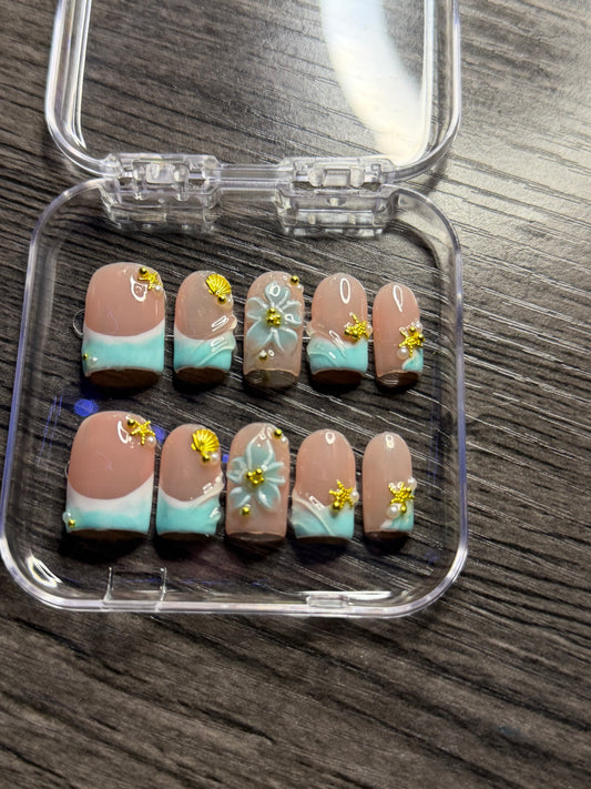 𓇼₊˚ Aqua Blossom Tips 𓇼₊˚